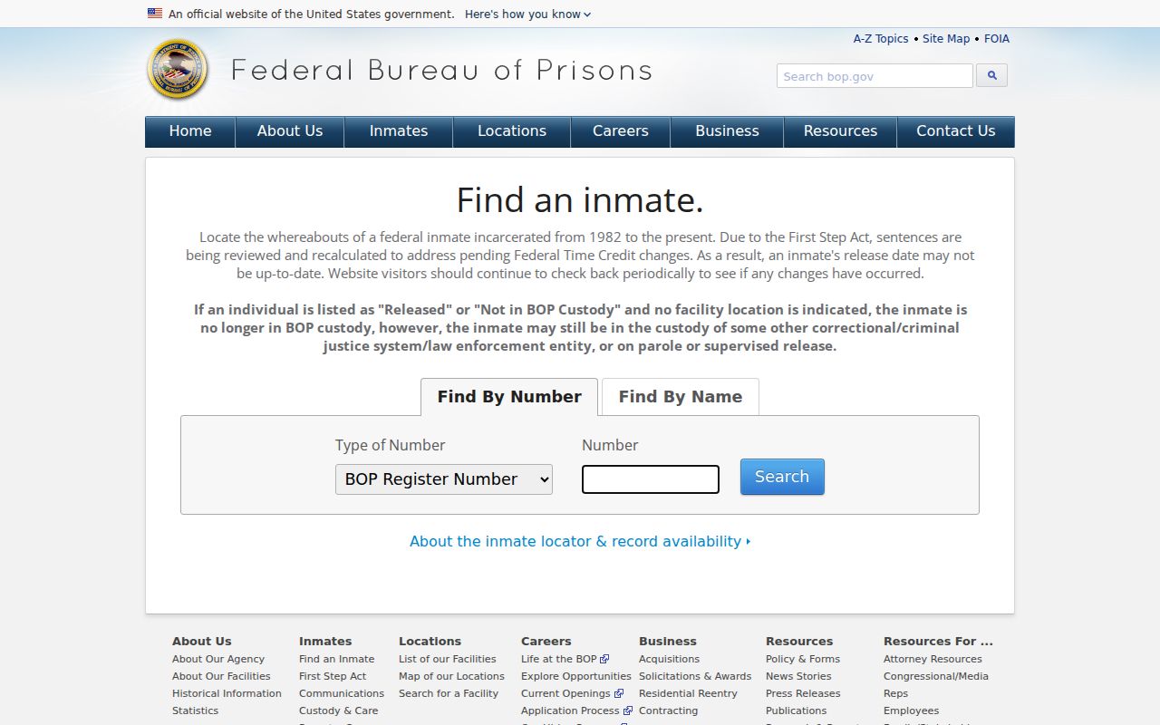 Federal inmate locator for Mecklenburg County criminal history research