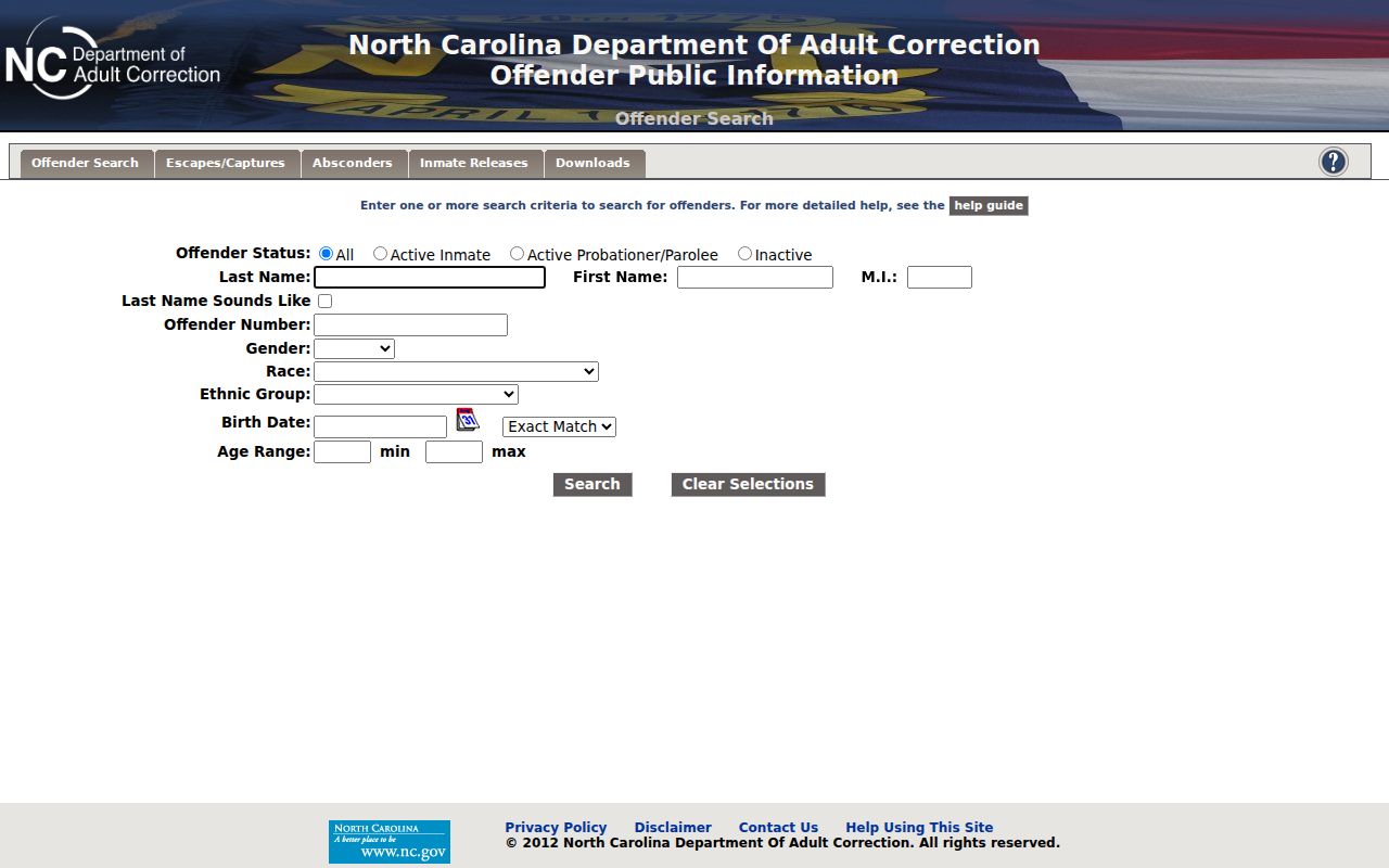 Mecklenburg County criminal records in North Carolina offender search